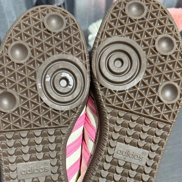 Adidas Women's White and Pink Sneakers - Picture 5 of 5